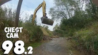 My Point Of View - Beaver Dam Removal With Excavator No.98.2 - Chest Cam