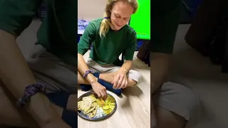 Teaching Foreigner How to Eat Indian Food || #indianshorts #shorts
