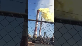Выброс газа на заводе ТШО (май 2017 года)