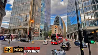 LONDON Bus Ride 🇬🇧 - Route 344 - Journey through the city, past old structures and new skyscrapers 🏙