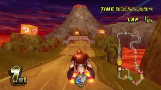 Mario Kart Wii Gameplay on Grumble Volcano (HD Dolphin Emulator)