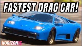 NEW FASTEST Drag Car Diablo GTR Tune - 11.8 | Forza Horizon 5