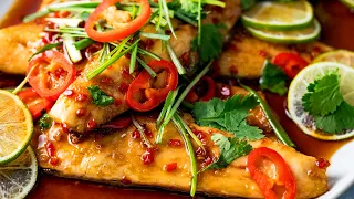 Sticky Asian Sea Bass | Ready in under 15 Minutes!