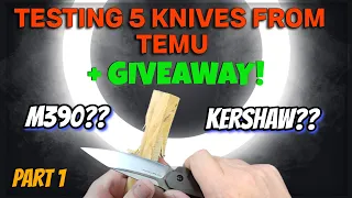 5 TEMU LOW-COST FOLDING KNIVES + GIVEAWAY!
