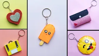 How To Make Keychain At Home / 5 Cute & Easy Keychain Ideas / Gift Keychain idea / Best Out Of Waste