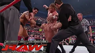 Triple H & Batista W Randy Orton & Ric Flair vs Rob Van Dam & Kane RAW Jan 27,2003