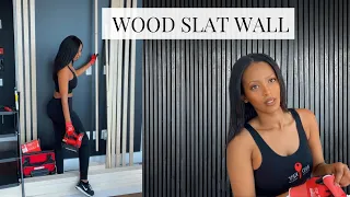 How to Build a Wood Slat Wall | EASY DIY & Renter Friendly
