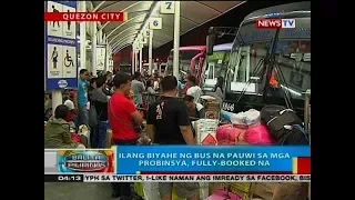 BP: Ilang biyahe ng bus na pauwi sa mga probinsya, fully-booked na