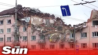 Civilians attempt to rebuild after onslaught of Russian shelling in Chernihiv