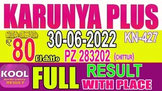 KERALA LOTTERY RESULT|FULL RESULT|karunyaplus bhagyakuri kn427|Kerala Lottery Result Today|today