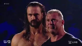 The Undertaker returns to Monday night raw and gives a message to Drew mcintyre and Shane mcmahon.