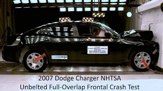 2006-2007 Dodge Charger FMVSS 208 Unbelted Full-Overlap Crash Test (Test #1)