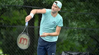 BIG serve and return 🎾 Grigor Dimitrov & Dan Evans Court practice 🐼 CITI OPEN, Washington DC 2022