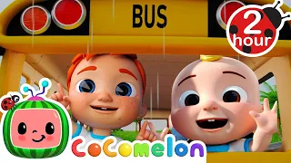 Wheels on the Bus (School Version) | Little Angel & Cocomelon Nursery Rhymes