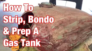 Strip, Prep & Bondo a Motorcycle Gas Tank