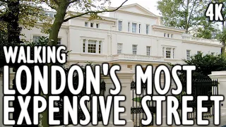 You Need £42,000,000 to Live Here - Kensington Palace Gardens | Wealthy London 4K Walking Tour