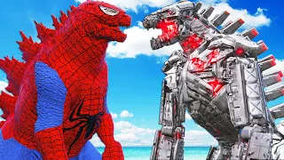 SPIDER GODZILLA VS MECHAGODZILLA - MONSTER BATTLE