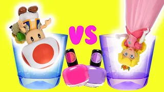 The Super Mario Bros Movie DIY Color Changing Nail Polish Custom! Crafts for Kids with Peach