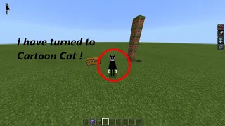 Play as Cartoon Cat in Minecraft PE! | Amazing thing!