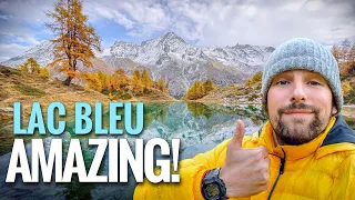 Lac Bleu SWITZERLAND: The MOST BEAUTIFUL unknown Lake – Golden Autumn – Val d'Hérens Wallis Valais