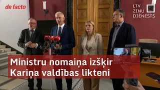 Jautājums par ministru nomaiņu izšķir Kariņa valdības likteni