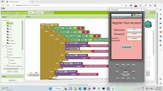 MIT APP Inventor Registration and Login Function Using TinyDB