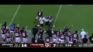 Texas A&M 95 yd kickoff return tied game at 14 TD DEVON Achane #college #football #highlights