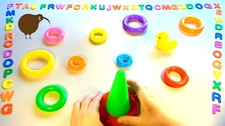 Learn Colours with a Stacking Ring Tower | Kiwi Kids TV