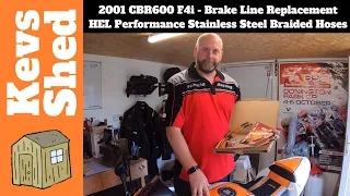 2001 CBR600 F4i - Brake Line Replacement - HEL Performance Stainless Steel Braided Hoses
