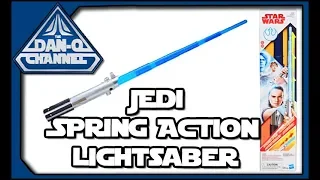 Star Wars Jedi Spring-Action Lightsaber | Rey's Force Action Lightsaber toy review