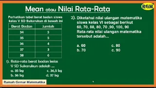 PENGOLAHAN DATA ||CARA MENCARI NILAI RATA-RATA (Mean) //Data Tunggal atau Kelompok