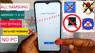 All Samsung Frp Bypass Android 11/12 2023| A12,A22,A50,A70,A02,A03 Google Account Unlock| Without Pc