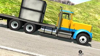 BeamNG Drive - Flatbed Truck Transporting 20 Tons on the Mount Danger Map