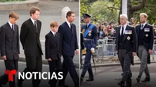 Harry y William reviven la caminata que hicieron por su mamá | Noticias Telemundo