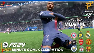 EA SPORTS FC 24 | Kylian Mbappé - All Signature Last Minute Goals Celebrations #ps5gameplay