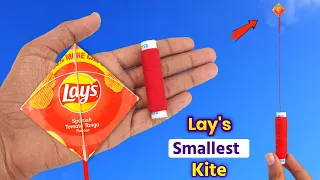 World's Smallest Kite , Lays packet kite making , how to make kite , patang kese banate he