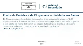 Culto Online CCB 14/03 2021 - 18:00