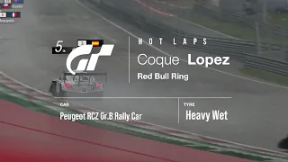GT HOT LAP - RAIN Red Bull Ring - Peugeot RCZ Gr.B Rally Car - WT2NC