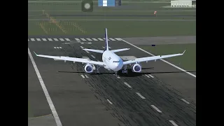 Lufthansa A330 butter landing in X-Plane mobile at Frankfurt #swiss001landings