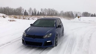 MK6 Volkswagen Golf R Donut in the Snow!