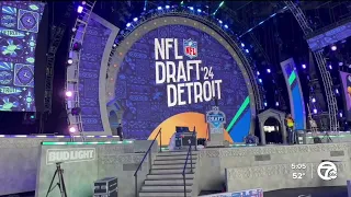 Taking a tour of the NFL Draft stage in Detroit