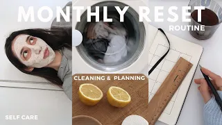 MONTHLY RESET ROUTINE: planning, cleaning, goal setting & self care | 2024