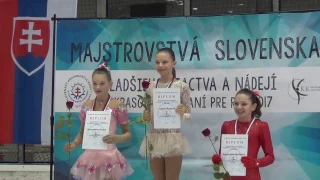 Agáta Bačová - Slovak Championship 2017 ( Figure skating ) FIRST PLACE Medal Ceremony