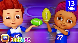 Learn Colors with Rugby - Kids Play with Colorful Playing Balls | ChuChu TV Funzone Games