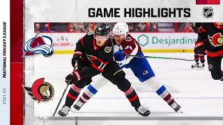 Avalanche @ Senators 12/4/21 | NHL Highlights