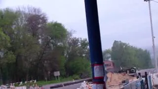 Славянск 02 05 14  Обстрел вертолета на блок посту 8 32 Ukraine, Sloviansk