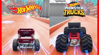 Hot Wheels Unleashed - Physics Comparison - Bone Shaker vs Monster Truck | Module Test