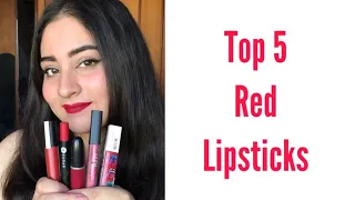 My TOP 5 Red Lipsticks | KRITIKA BEOHAR