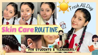 Skin Care Routine for School Students & Teenagers😍2023 | Look✨Fresh and Attractive✨all Day !