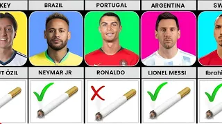 Famous football players who smoke cigarettes in real life